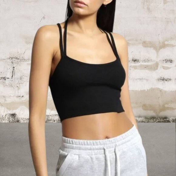 TWENTY Montreal Black Crop Top Size Medium - Picture 1 of 5